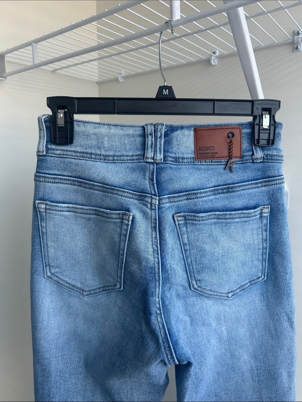 Light Blue High-Rise Flare Jeans - Picture 4 of 6
